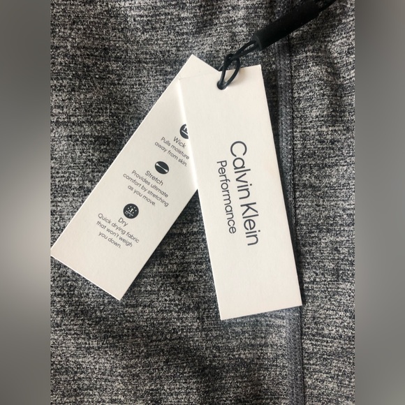 NWT Calvin Klein Performance Exercise Dress Sz XL Gray Black Heather Racerback - Picture 9 of 10